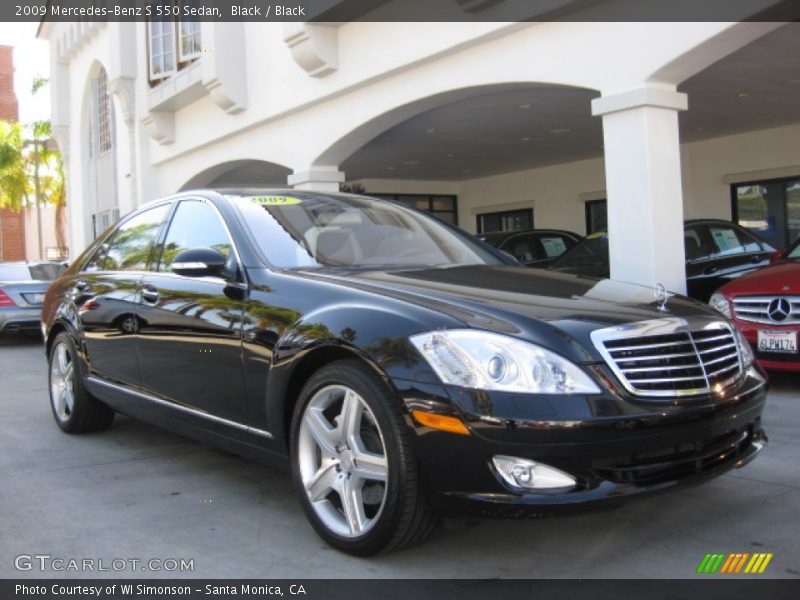 Black / Black 2009 Mercedes-Benz S 550 Sedan