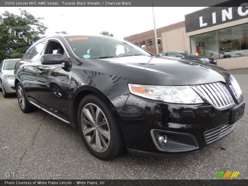 Tuxedo Black Metallic / Charcoal Black 2009 Lincoln MKS AWD Sedan