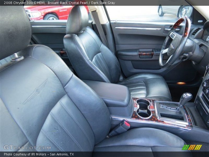 Brilliant Black Crystal Pearl / Dark Slate Gray 2008 Chrysler 300 C HEMI