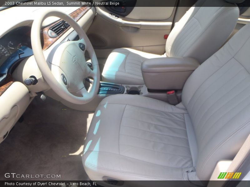 Summit White / Neutral Beige 2003 Chevrolet Malibu LS Sedan