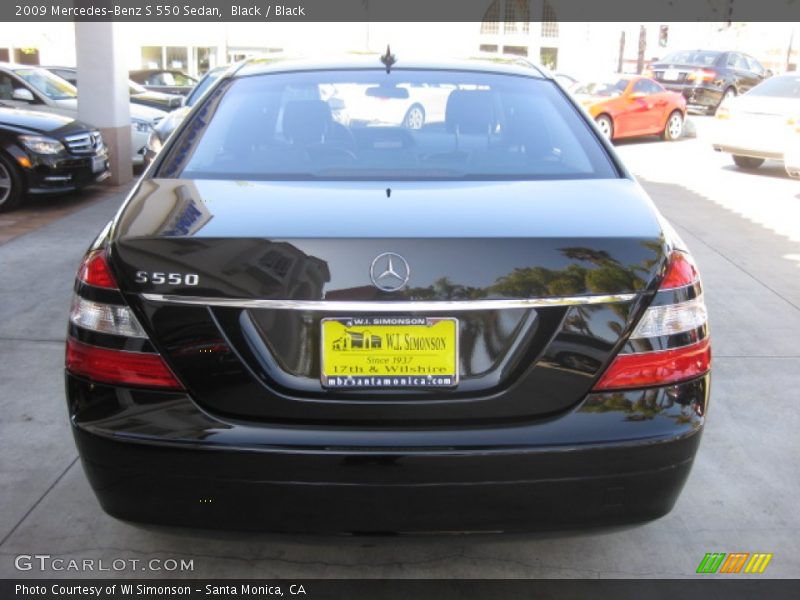 Black / Black 2009 Mercedes-Benz S 550 Sedan