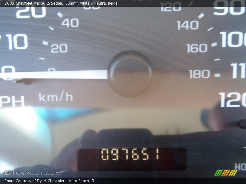 Summit White / Neutral Beige 2003 Chevrolet Malibu LS Sedan
