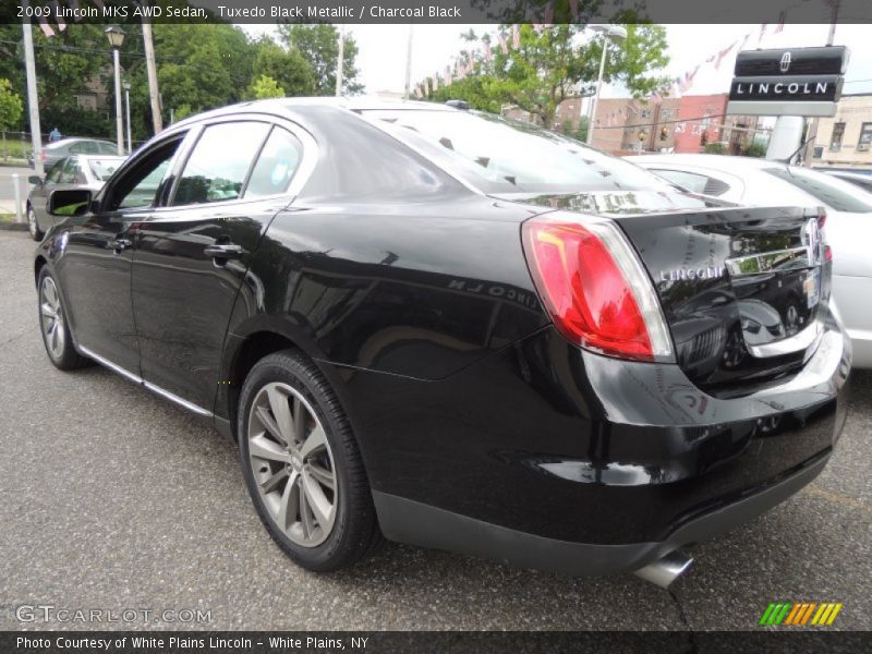 Tuxedo Black Metallic / Charcoal Black 2009 Lincoln MKS AWD Sedan