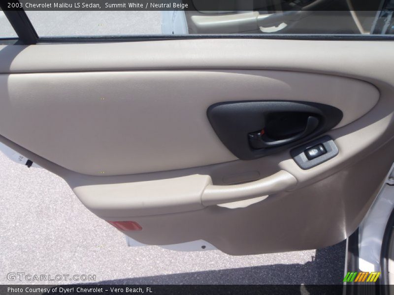 Summit White / Neutral Beige 2003 Chevrolet Malibu LS Sedan