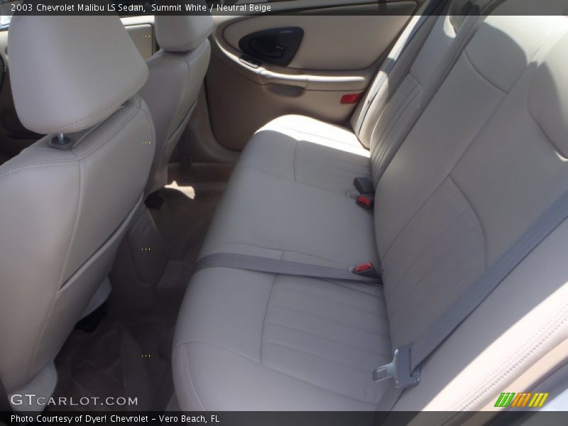 Summit White / Neutral Beige 2003 Chevrolet Malibu LS Sedan