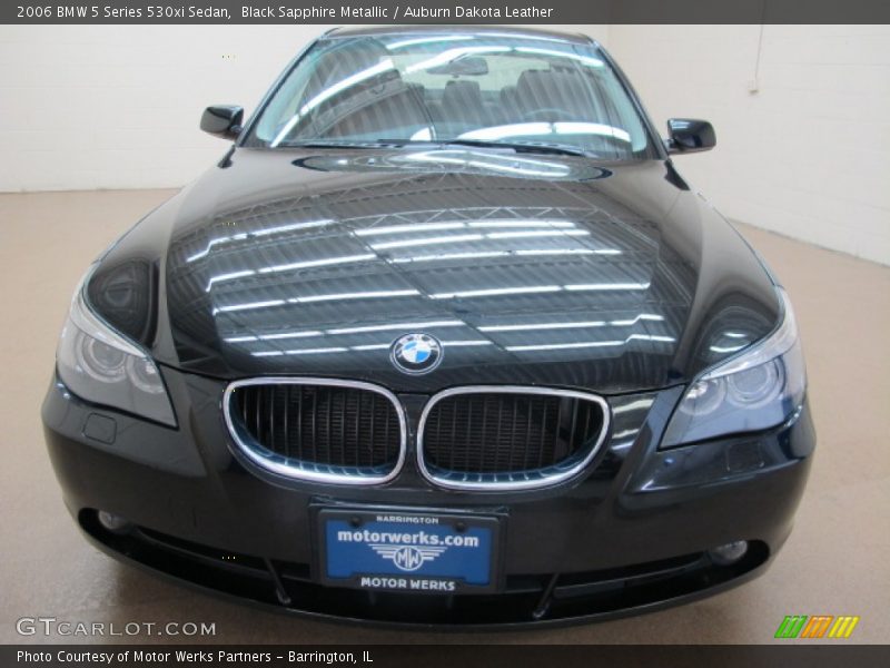 Black Sapphire Metallic / Auburn Dakota Leather 2006 BMW 5 Series 530xi Sedan