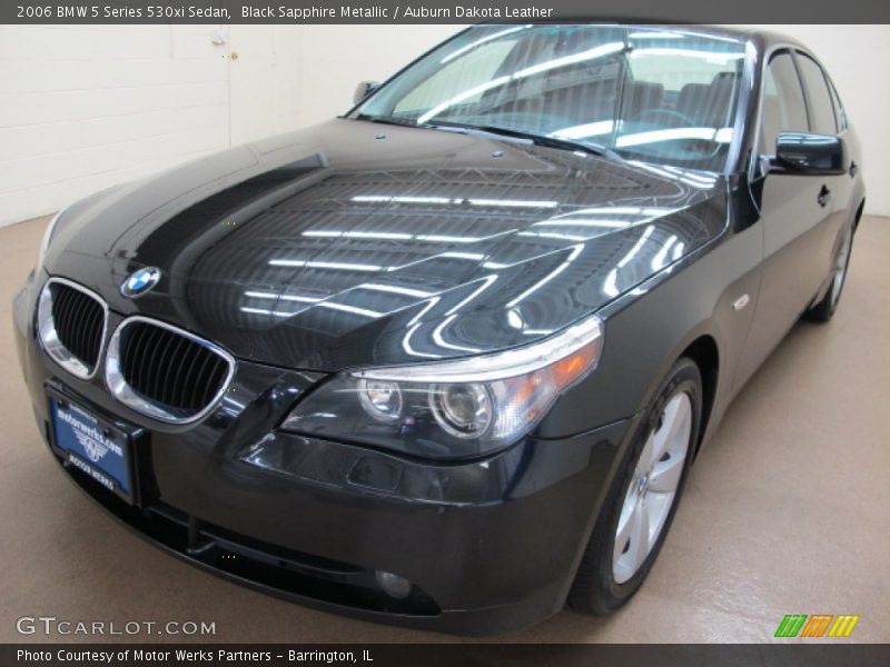 Black Sapphire Metallic / Auburn Dakota Leather 2006 BMW 5 Series 530xi Sedan