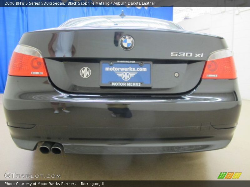 Black Sapphire Metallic / Auburn Dakota Leather 2006 BMW 5 Series 530xi Sedan