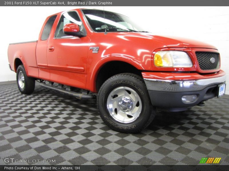 Bright Red / Dark Graphite 2001 Ford F150 XLT SuperCab 4x4