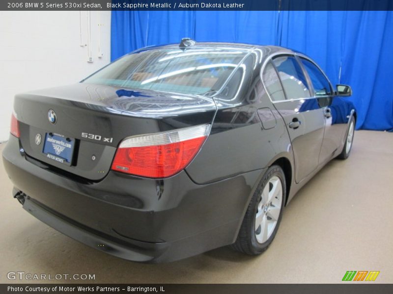 Black Sapphire Metallic / Auburn Dakota Leather 2006 BMW 5 Series 530xi Sedan