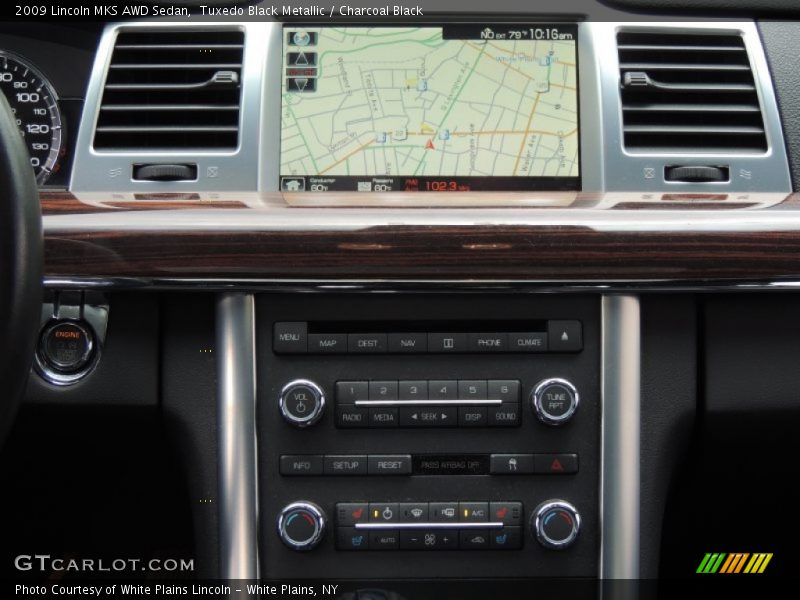 Tuxedo Black Metallic / Charcoal Black 2009 Lincoln MKS AWD Sedan