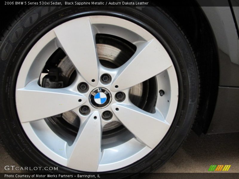 Black Sapphire Metallic / Auburn Dakota Leather 2006 BMW 5 Series 530xi Sedan