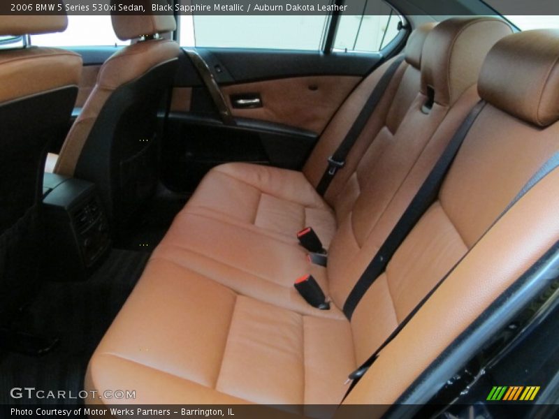 Black Sapphire Metallic / Auburn Dakota Leather 2006 BMW 5 Series 530xi Sedan