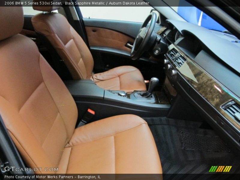 Black Sapphire Metallic / Auburn Dakota Leather 2006 BMW 5 Series 530xi Sedan