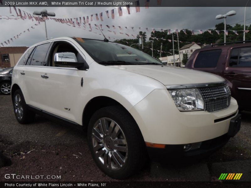 White Platinum Tri Coat / Medium Light Stone 2009 Lincoln MKX AWD