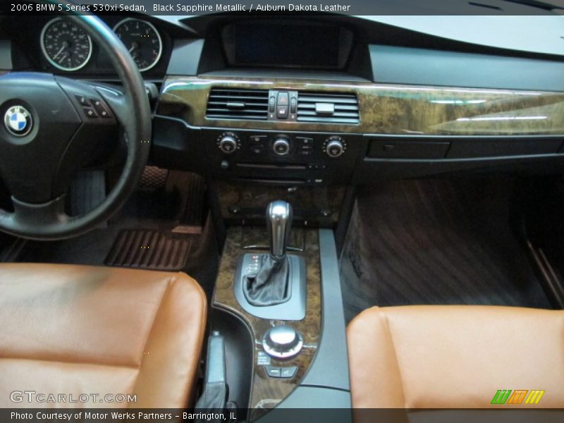 Black Sapphire Metallic / Auburn Dakota Leather 2006 BMW 5 Series 530xi Sedan