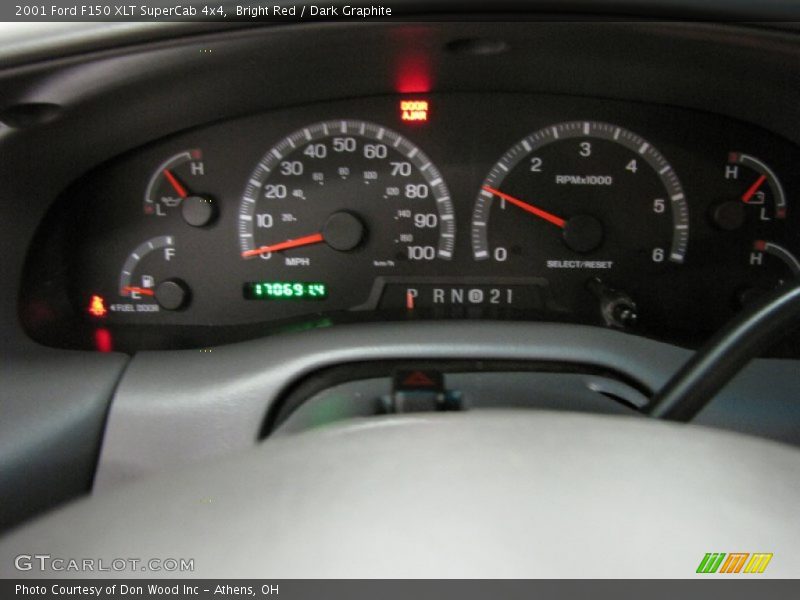 Bright Red / Dark Graphite 2001 Ford F150 XLT SuperCab 4x4