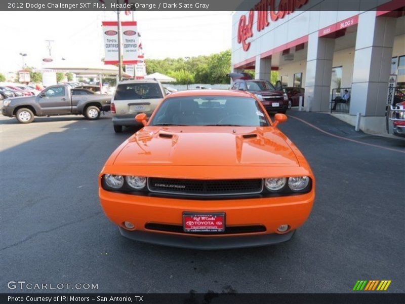 Header Orange / Dark Slate Gray 2012 Dodge Challenger SXT Plus