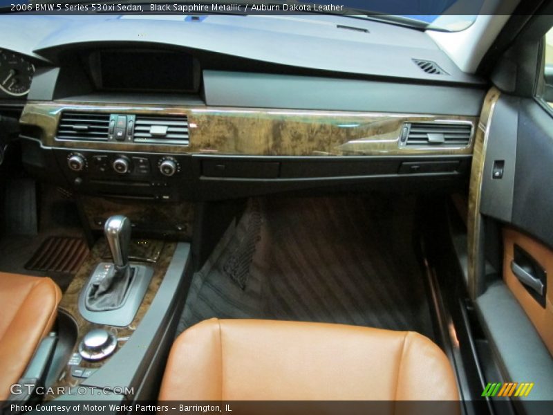 Black Sapphire Metallic / Auburn Dakota Leather 2006 BMW 5 Series 530xi Sedan