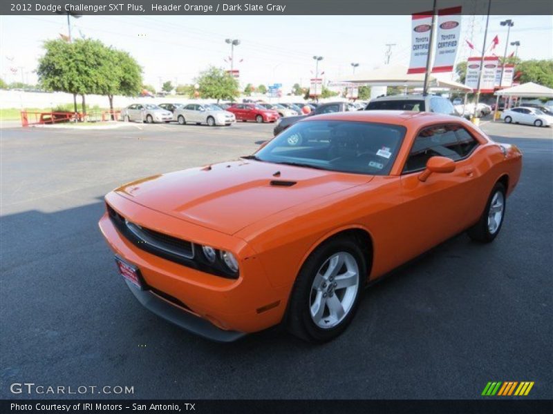 Header Orange / Dark Slate Gray 2012 Dodge Challenger SXT Plus