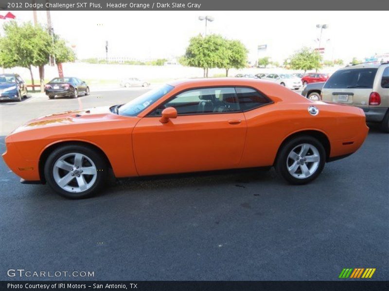 Header Orange / Dark Slate Gray 2012 Dodge Challenger SXT Plus