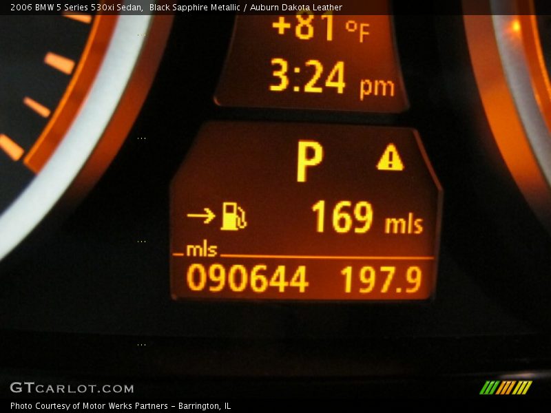 Black Sapphire Metallic / Auburn Dakota Leather 2006 BMW 5 Series 530xi Sedan
