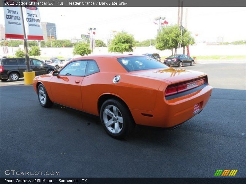 Header Orange / Dark Slate Gray 2012 Dodge Challenger SXT Plus