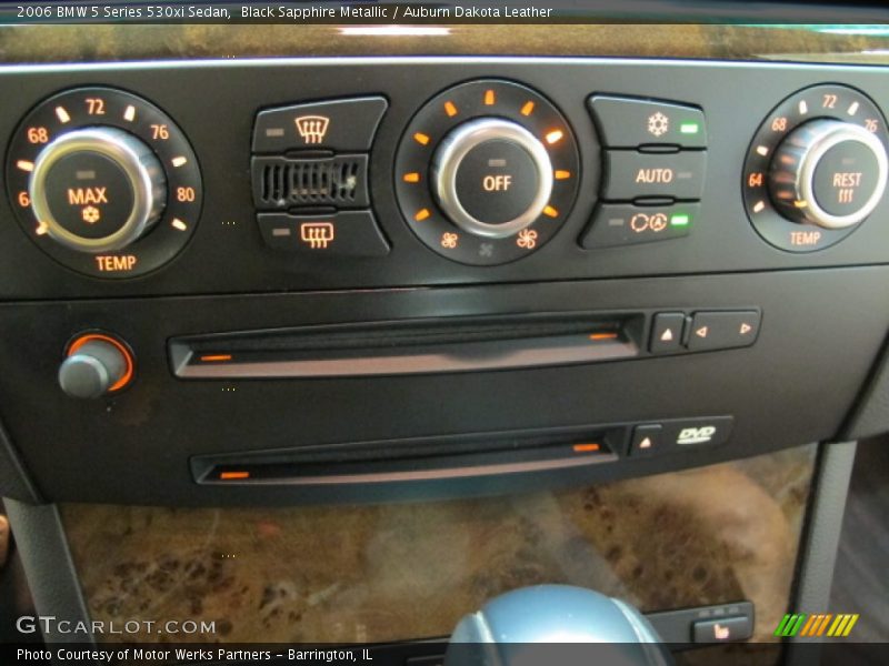 Black Sapphire Metallic / Auburn Dakota Leather 2006 BMW 5 Series 530xi Sedan