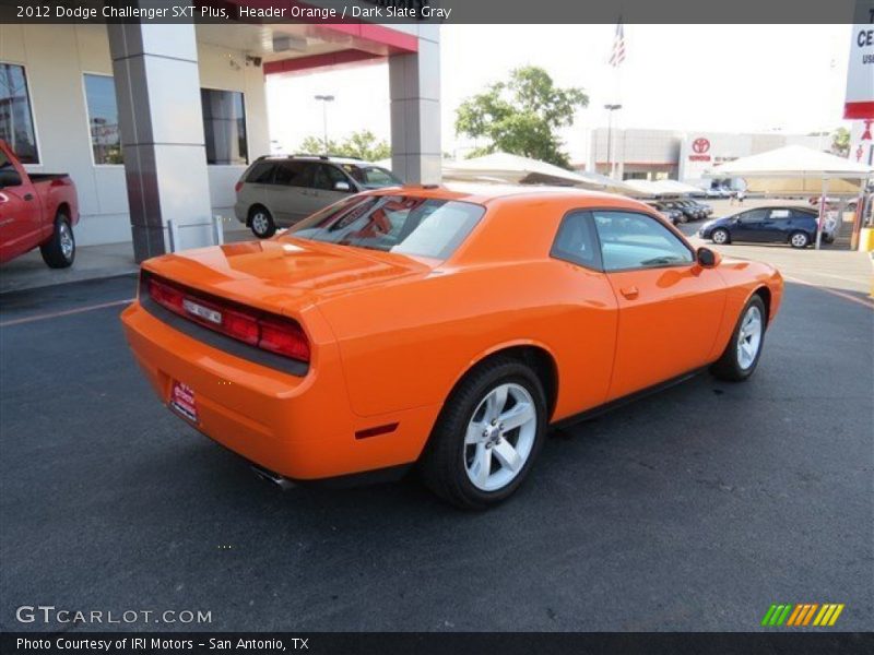 Header Orange / Dark Slate Gray 2012 Dodge Challenger SXT Plus