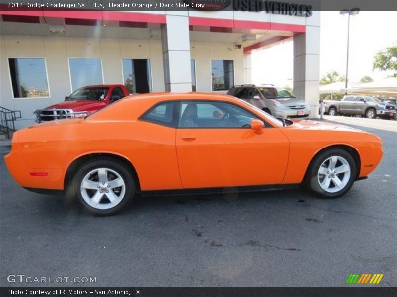 Header Orange / Dark Slate Gray 2012 Dodge Challenger SXT Plus