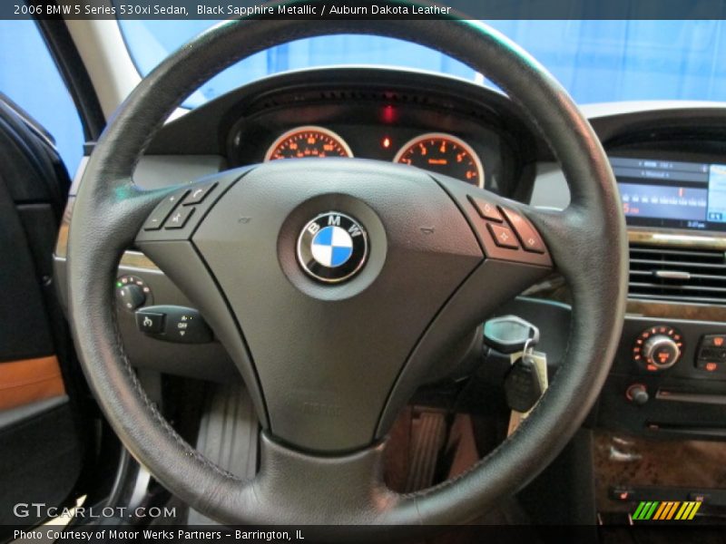 Black Sapphire Metallic / Auburn Dakota Leather 2006 BMW 5 Series 530xi Sedan