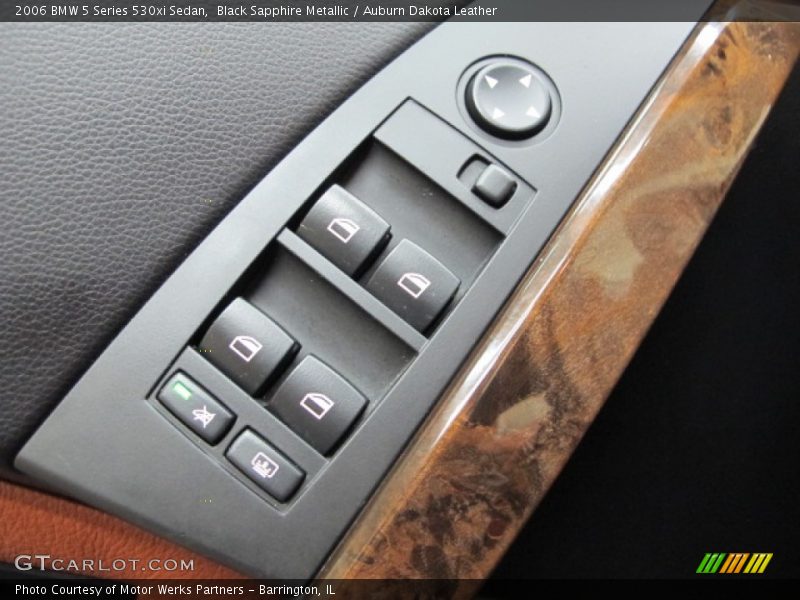 Black Sapphire Metallic / Auburn Dakota Leather 2006 BMW 5 Series 530xi Sedan