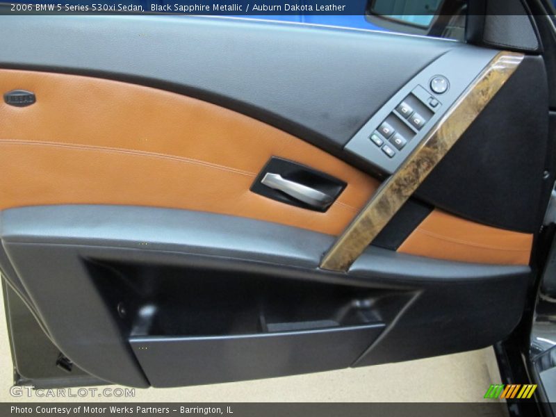 Black Sapphire Metallic / Auburn Dakota Leather 2006 BMW 5 Series 530xi Sedan