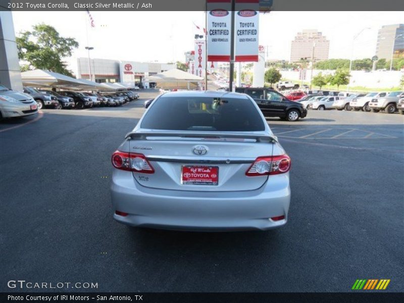 Classic Silver Metallic / Ash 2012 Toyota Corolla