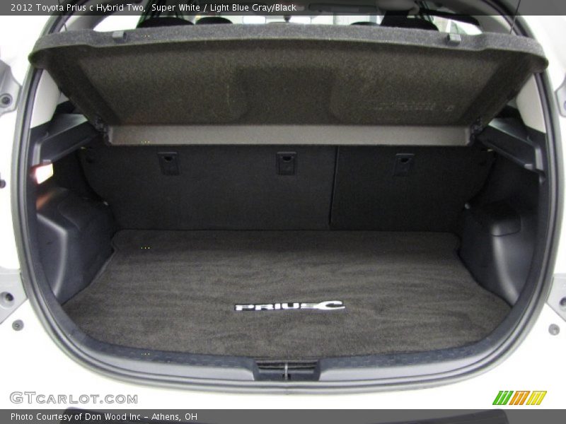 Super White / Light Blue Gray/Black 2012 Toyota Prius c Hybrid Two