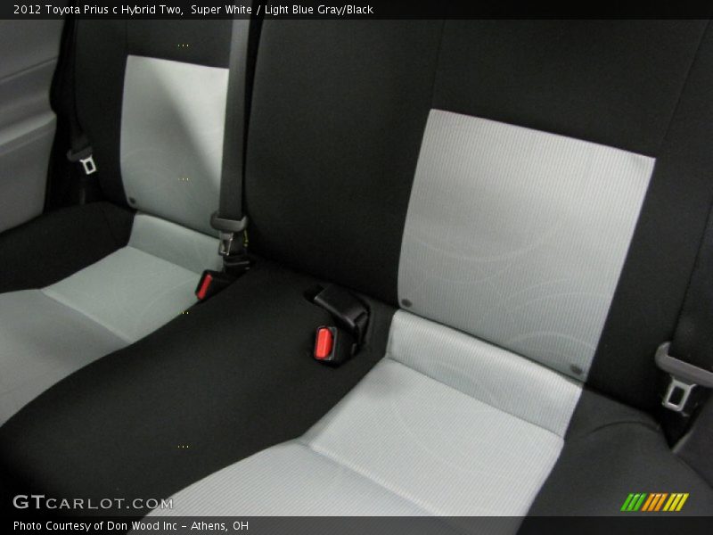 Super White / Light Blue Gray/Black 2012 Toyota Prius c Hybrid Two
