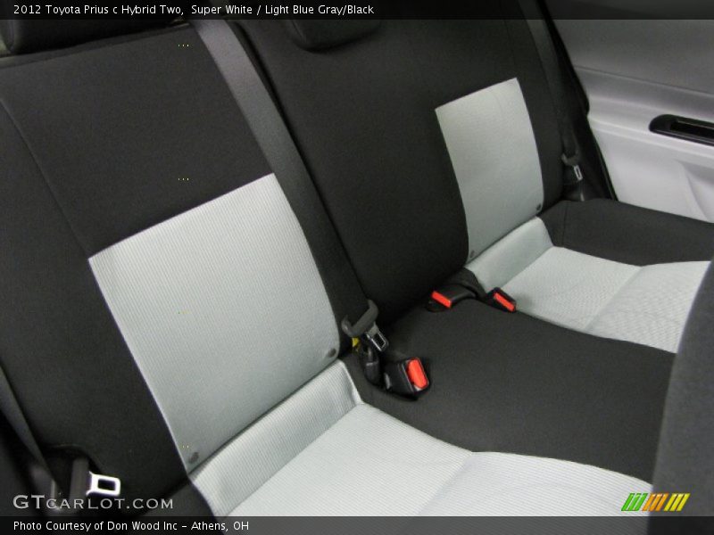 Super White / Light Blue Gray/Black 2012 Toyota Prius c Hybrid Two