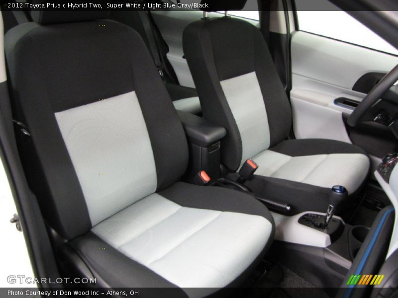 Super White / Light Blue Gray/Black 2012 Toyota Prius c Hybrid Two
