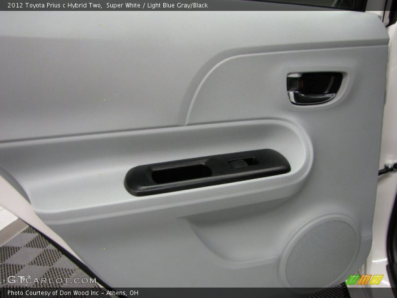 Super White / Light Blue Gray/Black 2012 Toyota Prius c Hybrid Two