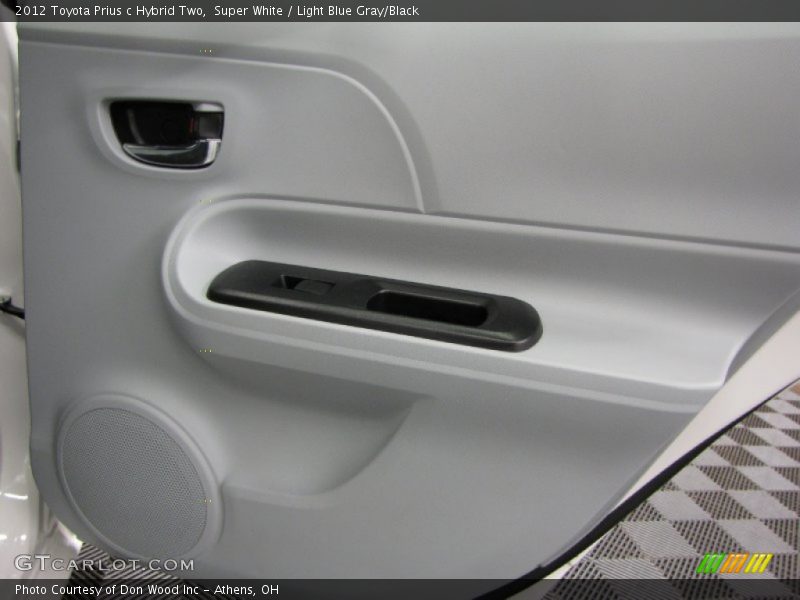 Super White / Light Blue Gray/Black 2012 Toyota Prius c Hybrid Two