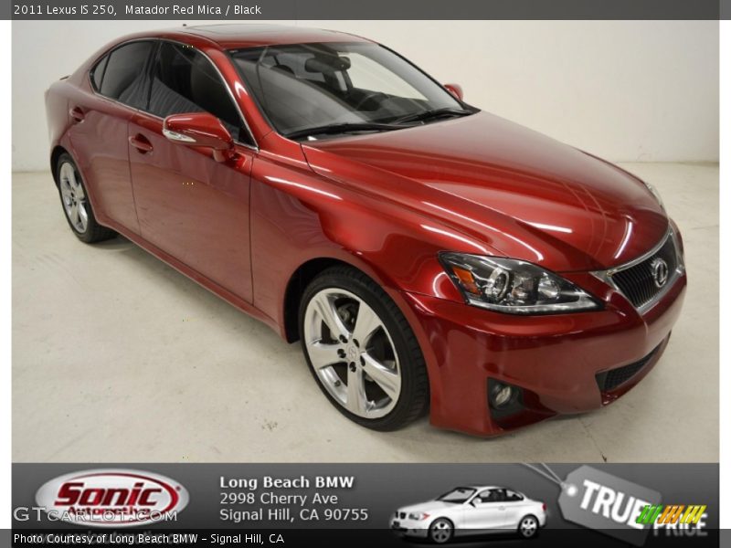 Matador Red Mica / Black 2011 Lexus IS 250