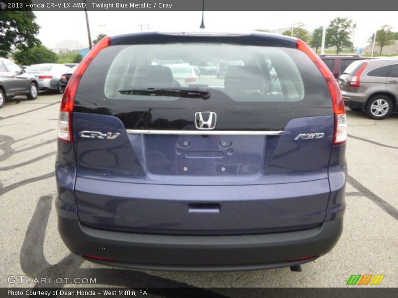 Twilight Blue Metallic / Gray 2013 Honda CR-V LX AWD