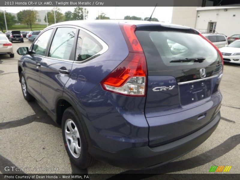Twilight Blue Metallic / Gray 2013 Honda CR-V LX AWD