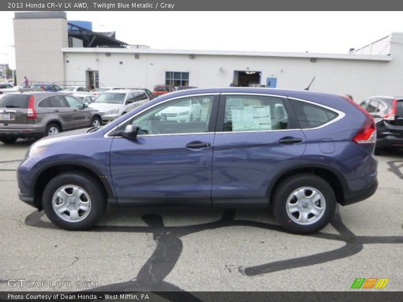 Twilight Blue Metallic / Gray 2013 Honda CR-V LX AWD