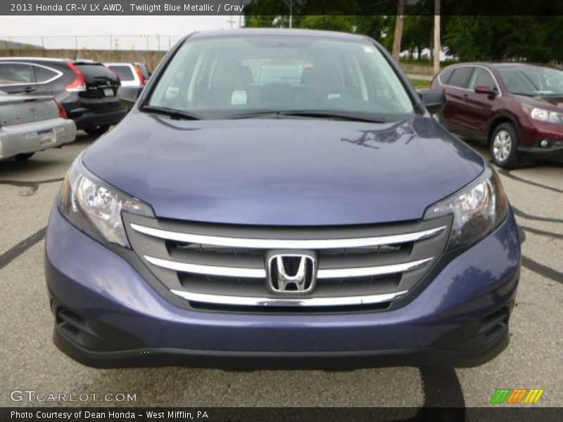 Twilight Blue Metallic / Gray 2013 Honda CR-V LX AWD