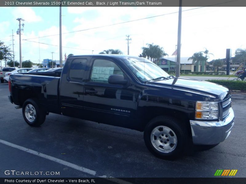 Black / Light Titanium/Dark Titanium 2013 Chevrolet Silverado 1500 LT Extended Cab