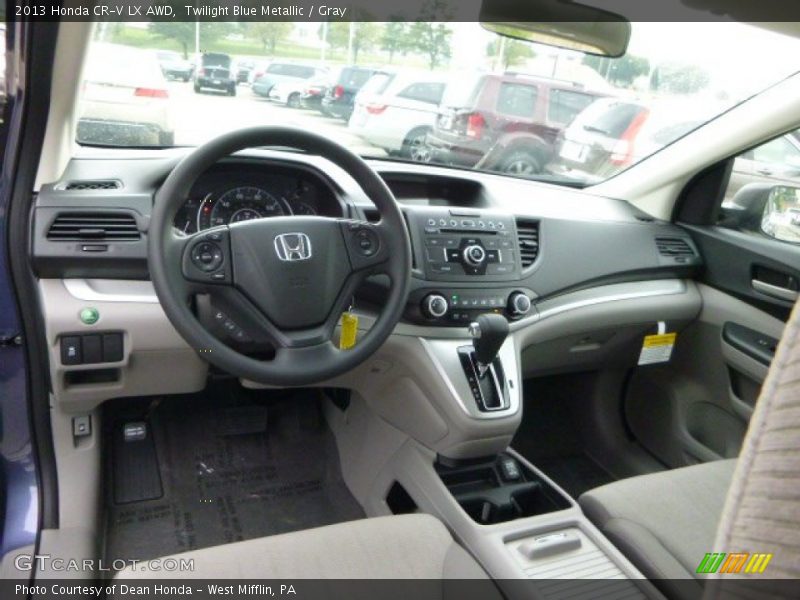 Twilight Blue Metallic / Gray 2013 Honda CR-V LX AWD