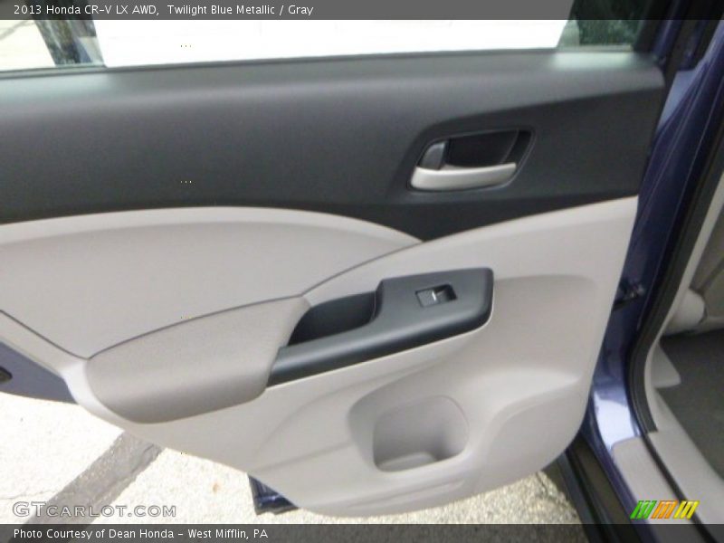 Twilight Blue Metallic / Gray 2013 Honda CR-V LX AWD