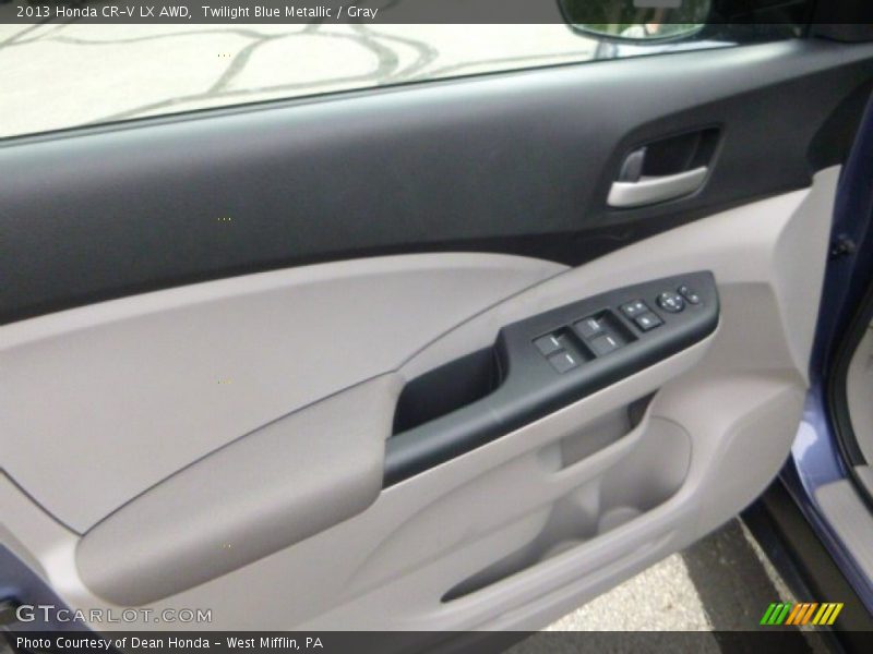 Twilight Blue Metallic / Gray 2013 Honda CR-V LX AWD