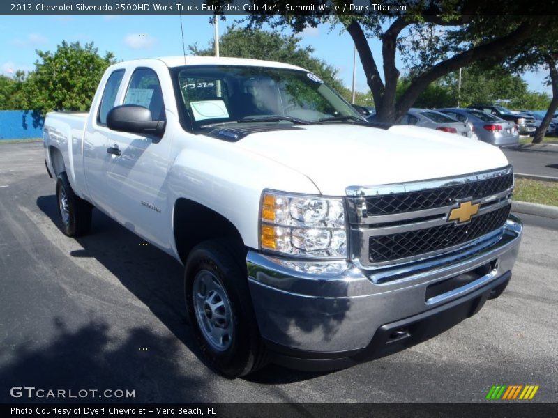 Summit White / Dark Titanium 2013 Chevrolet Silverado 2500HD Work Truck Extended Cab 4x4